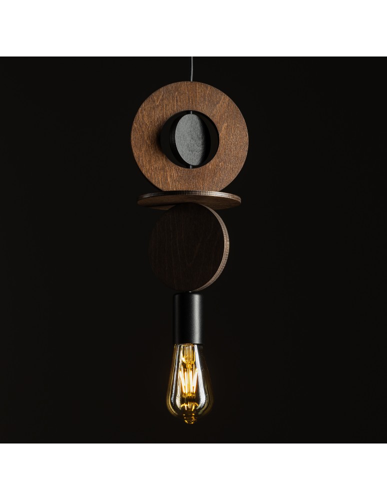 Nowodvorski DROPS WOOD C  Lampy sufitowe Lampy wiszące Max moc 25W only LED E27  Ciemne drewno 11175