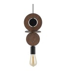 Lampy wiszące pojedyncze - Nowodvorski DROPS WOOD C  Lampy sufitowe Lampy wiszące Max moc 25W only LED E27  Ciemne drewno 11175 - product 3