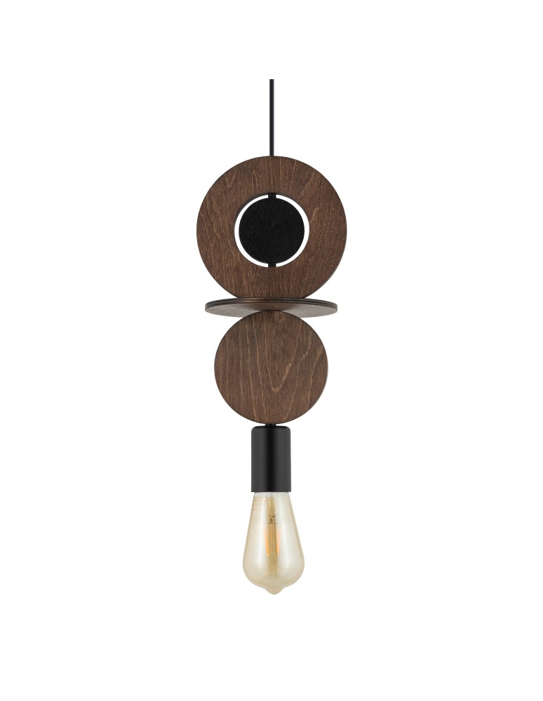 Nowodvorski DROPS WOOD C  Lampy sufitowe Lampy wiszące Max moc 25W only LED E27  Ciemne drewno 11175