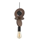 Lampy wiszące pojedyncze - Nowodvorski DROPS WOOD C  Lampy sufitowe Lampy wiszące Max moc 25W only LED E27  Ciemne drewno 11175 - product 4