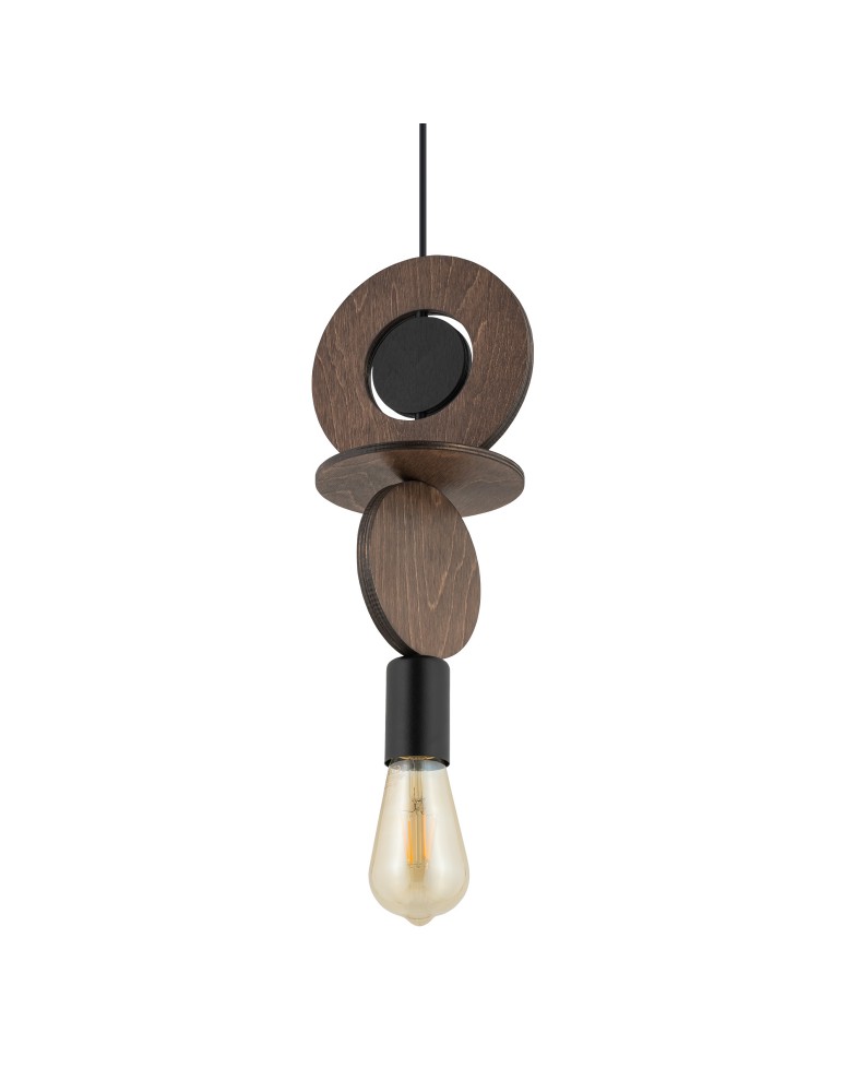 Nowodvorski DROPS WOOD C  Lampy sufitowe Lampy wiszące Max moc 25W only LED E27  Ciemne drewno 11175