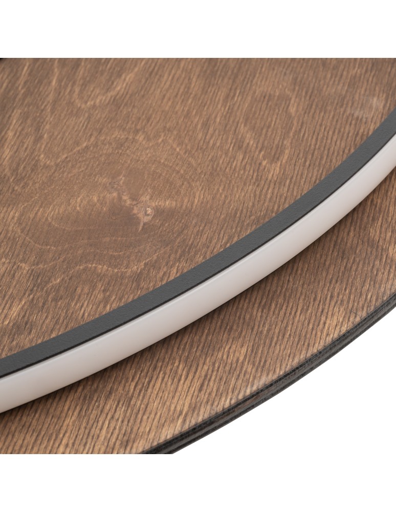 Nowodvorski RING TIMBER LED XXL  Ścienna Kinkiety Max moc 22W LED  3000K Ciemne drewno 11178