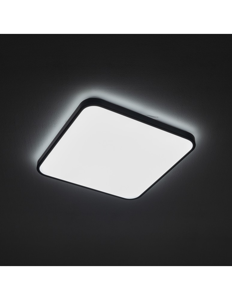 Nowodvorski AGNES SQUARE LED PRO  Lampy sufitowe Plafon Max moc 32W LED IP44 4000K Czarny 10986