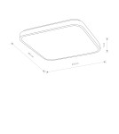 Plafony LED - Nowodvorski AGNES SQUARE LED PRO  Lampy sufitowe Plafon Max moc 32W LED IP44 4000K Czarny 10986 - product 6