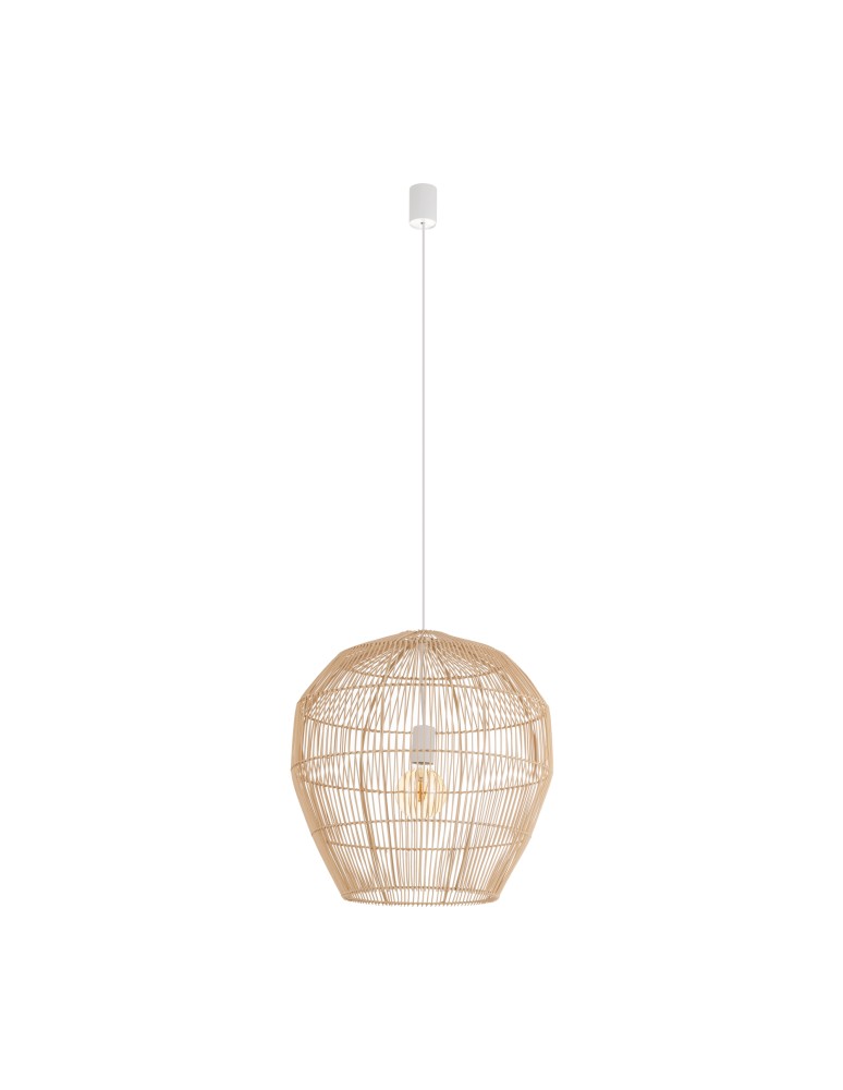 Nowodvorski HAITI M   Lampy sufitowe  Lampy wiszące  Max moc 25W only LED E27 Naturalne drewno 11164