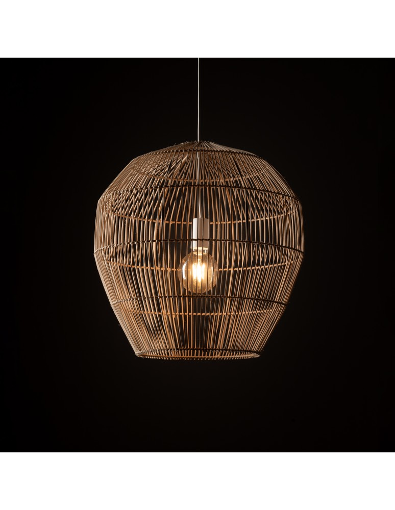 Nowodvorski HAITI M  Lampy sufitowe Lampy wiszące Max moc 25W only LED E27  Naturalne drewno 11164