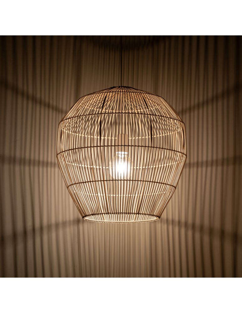 Nowodvorski HAITI M  Lampy sufitowe Lampy wiszące Max moc 25W only LED E27  Naturalne drewno 11164