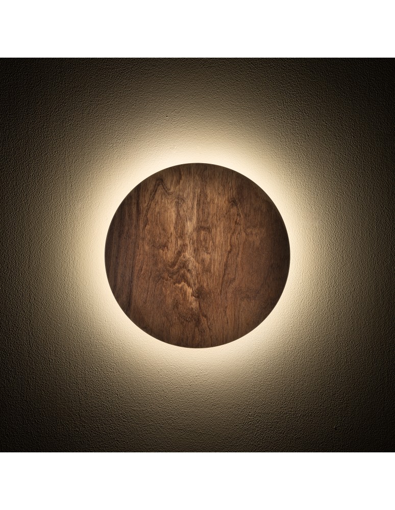 Nowodvorski RING TIMBER LED S  Ścienna Kinkiety Max moc 7W LED  3000K Ciemne drewno 11288