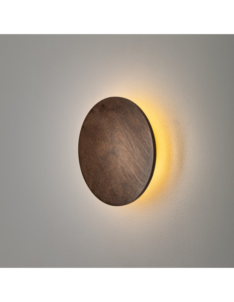 Nowodvorski RING TIMBER LED S  Ścienna Kinkiety Max moc 7W LED  3000K Ciemne drewno 11288