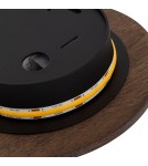 Kinkiety designerskie - Nowodvorski RING TIMBER LED S  Ścienna Kinkiety Max moc 7W LED  3000K Ciemne drewno 11288 - product 6