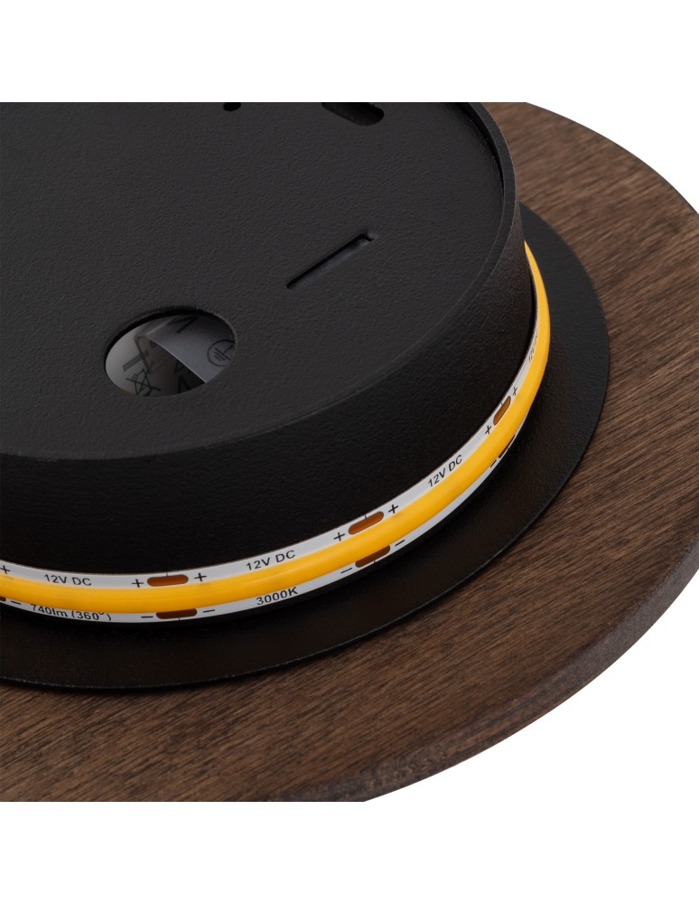 Nowodvorski RING TIMBER LED S  Ścienna Kinkiety Max moc 7W LED  3000K Ciemne drewno 11288