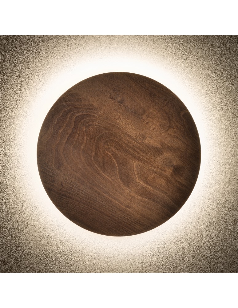 Nowodvorski RING TIMBER LED L  Ścienna Kinkiety Max moc 13W LED  3000K Ciemne drewno 11291
