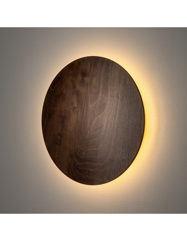 Nowodvorski RING TIMBER LED L  Ścienna Kinkiety Max moc 13W LED  3000K Ciemne drewno 11291