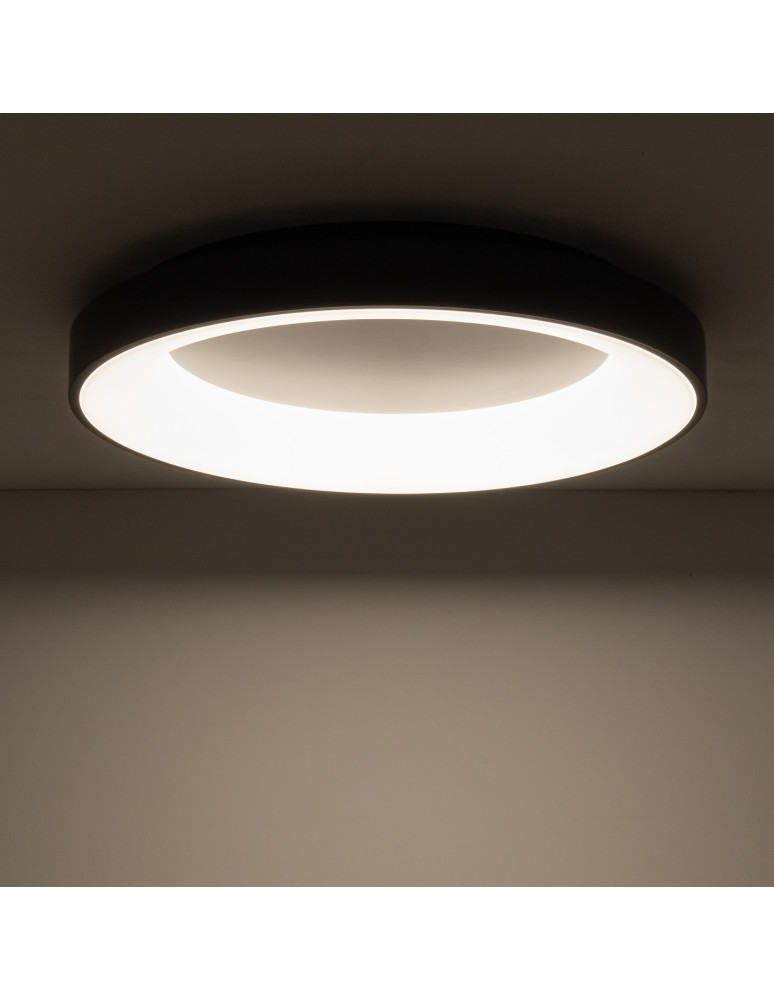 Nowodvorski NIKKI ROUND LED  Lampy sufitowe Plafon Max moc 60W LED  3000K Czarny 11208