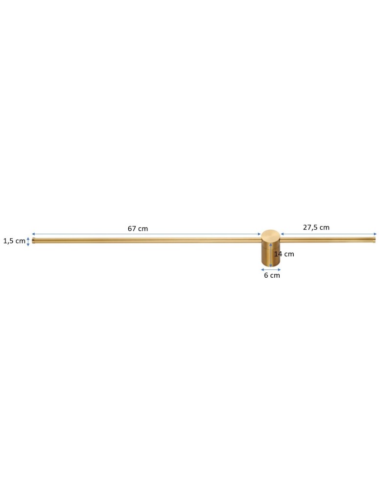 Step into Design Lampa ścienna SPARO LED złota 100cm