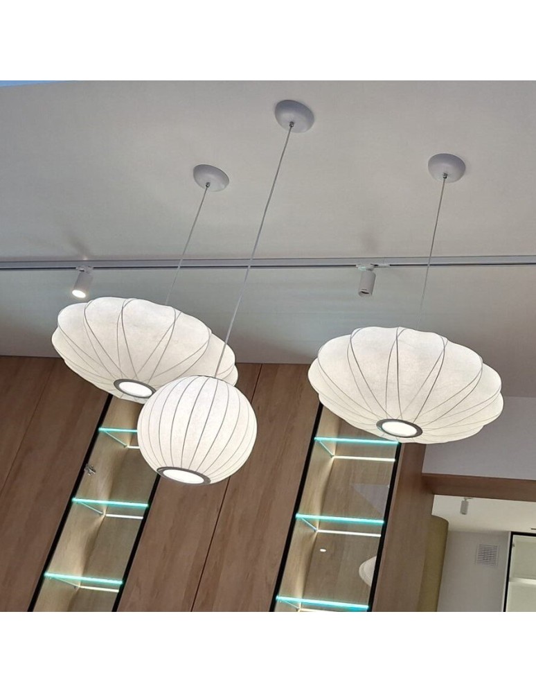 Step Into Design Lampa wisząca SILK biała 50 cm ST-2330-50 Step Into Design Lampa wisząca SILK biała 50 cm ST-2330-50