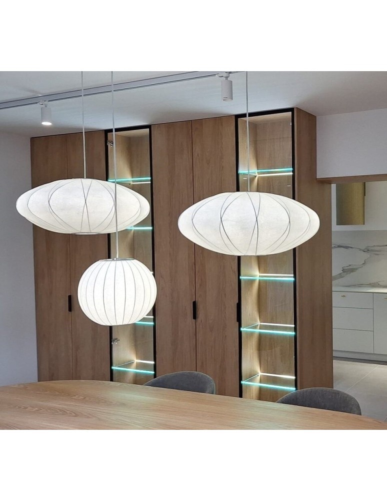 Step Into Design Lampa wisząca SILK biała 50 cm ST-2330-50 Step Into Design Lampa wisząca SILK biała 50 cm ST-2330-50