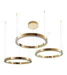 Step Into Design Lampa wisząca CIRCLE 60+80+100 LED złoty połysk na 1 podsufitce DN924-60+80+100 gold Step Into Design Lampa wisząca CIRCLE 60+80+100 LED złoty połysk na 1 podsufitce DN924-60+80+100 gold