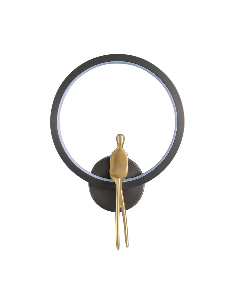 Step Into Design Lampa ścienna AMICI RING LED czarno złota 27 cm ST-B3607 black