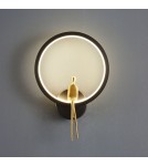 Kinkiety designerskie -  Step Into Design Lampa ścienna AMICI RING LED czarno złota 27 cm ST-B3607 black - product 3