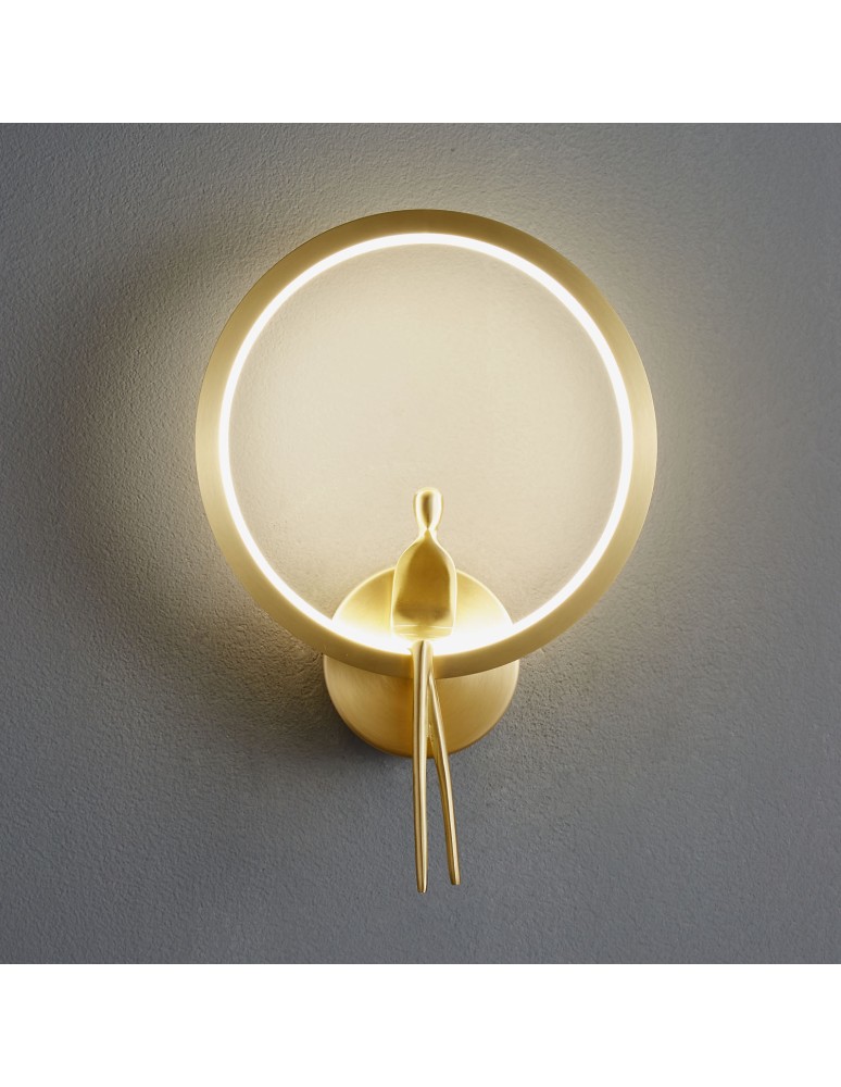 Kinkiety designerskie -  Step Into Design Lampa ścienna AMICI RING LED złota 27 cm ST-B3607 gold - product kolory-swiatla.pl 3