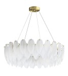 Lampy wiszące glamour -  Step Into Design Lampa wisząca PIUMA mosiądz biała 80 cm ST-6289-8 - product 2
