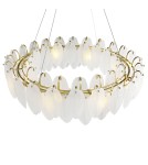 Lampy wiszące glamour -  Step Into Design Lampa wisząca PIUMA mosiądz biała 80 cm ST-6289-8 - product 4
