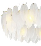 Lampy wiszące glamour -  Step Into Design Lampa wisząca PIUMA mosiądz biała 80 cm ST-6289-8 - product 5