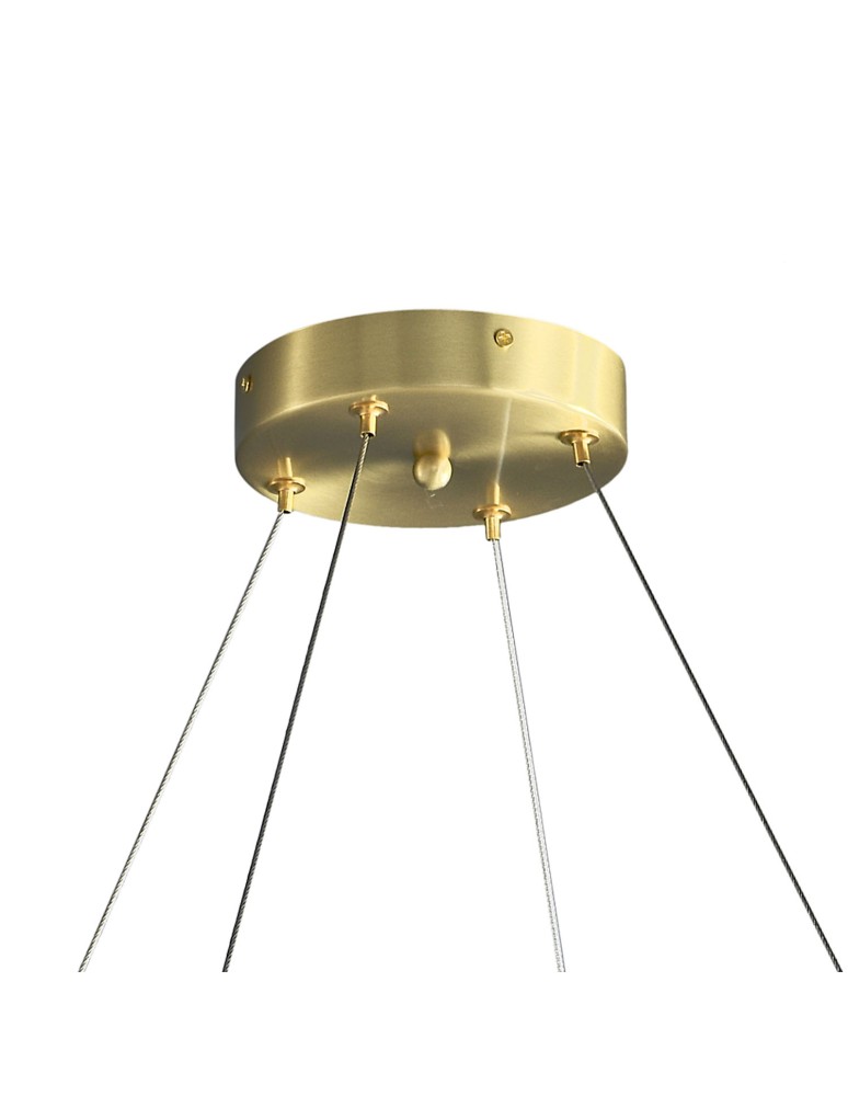 Step Into Design Lampa wisząca PIUMA mosiądz biała 80 cm ST-6289-8