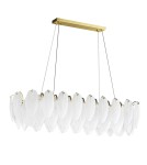 Lampy wiszące glamour -  Step Into Design Lampa wisząca PIUMA LONG biała 100 cm ST-6289-10C - product 1