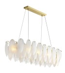Lampy wiszące glamour -  Step Into Design Lampa wisząca PIUMA LONG biała 100 cm ST-6289-10C - product 3