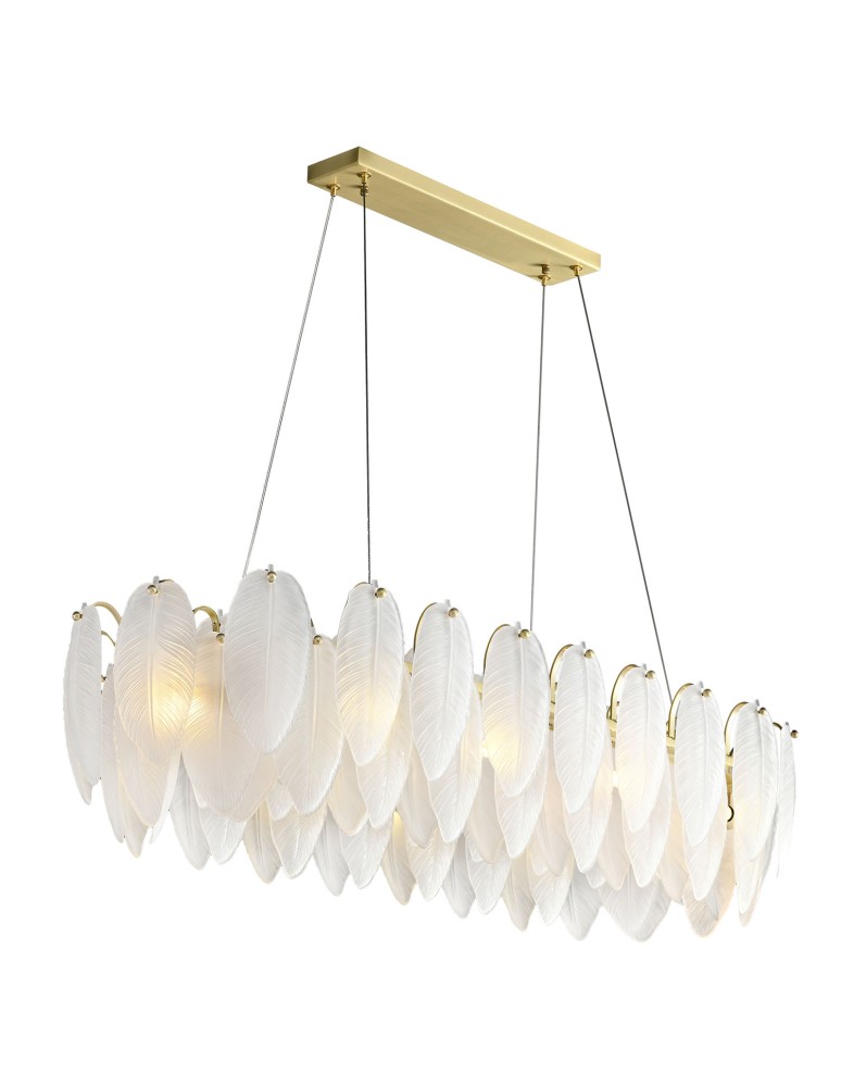 Step Into Design Lampa wisząca PIUMA LONG biała 100 cm ST-6289-10C