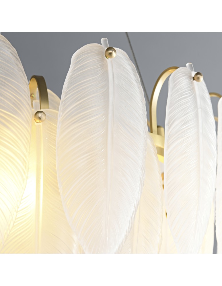 Step Into Design Lampa wisząca PIUMA LONG biała 100 cm ST-6289-10C