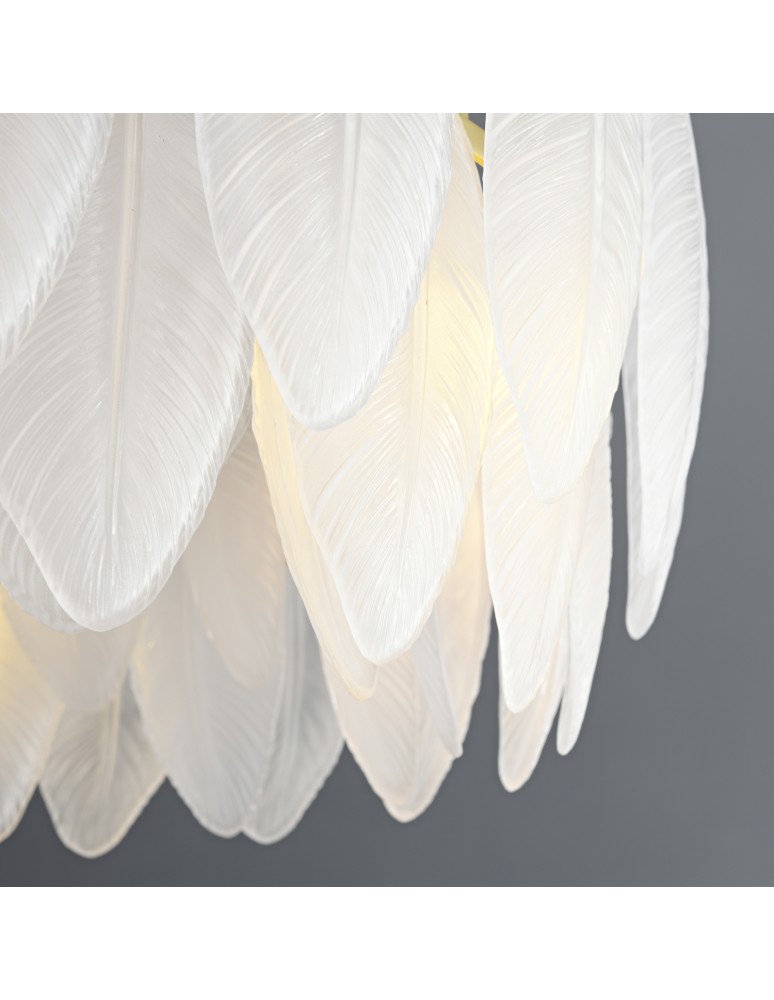Step Into Design Lampa wisząca PIUMA LONG biała 100 cm ST-6289-10C