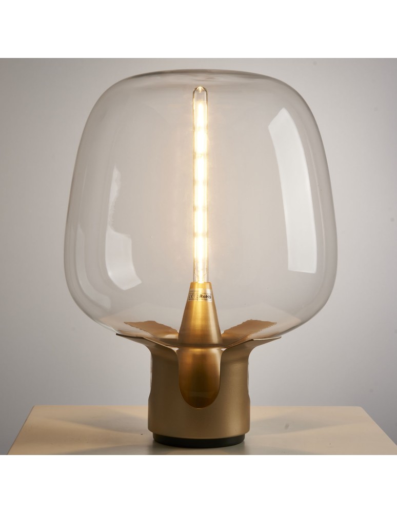 Step Into Design Lampa stołowa FATA transparentno złota 35 *46 cm ST-7278-S GOLD Step Into Design Lampa stołowa FATA transparentno złota 35 *46 cm ST-7278-S GOLD