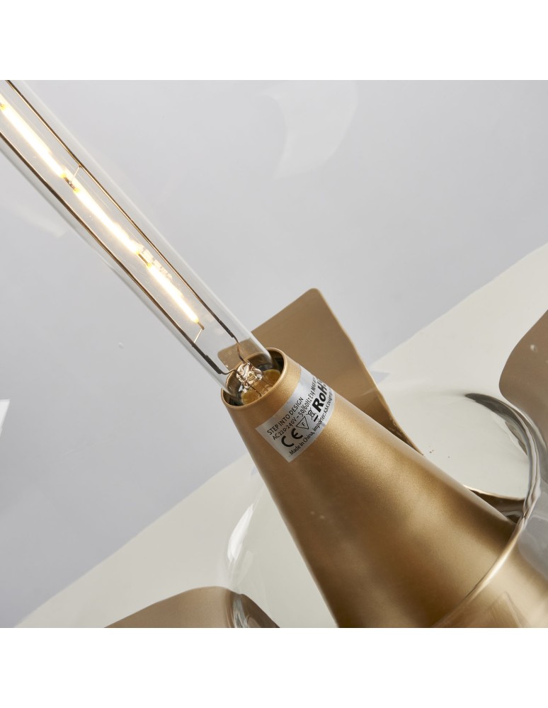 Step Into Design Lampa stołowa FATA transparentno złota 35 *46 cm ST-7278-S GOLD Step Into Design Lampa stołowa FATA transparentno złota 35 *46 cm ST-7278-S GOLD