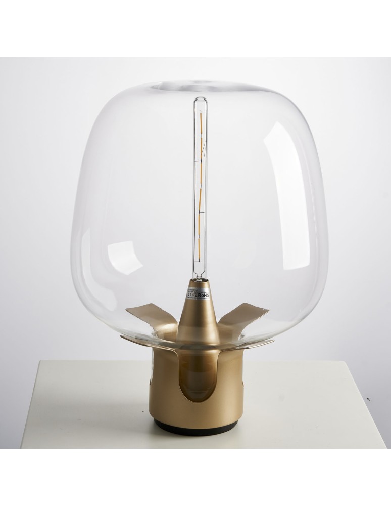 Step Into Design Lampa stołowa FATA transparentno złota 35 *46 cm ST-7278-S GOLD Step Into Design Lampa stołowa FATA transparentno złota 35 *46 cm ST-7278-S GOLD