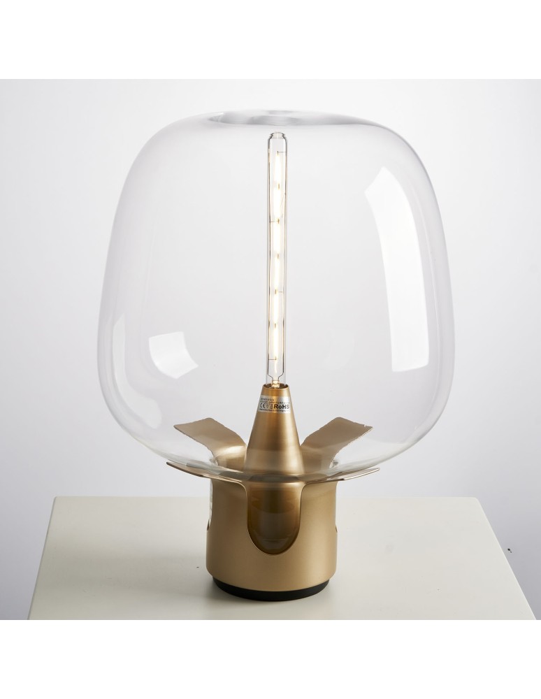 Step Into Design Lampa stołowa FATA transparentno złota 35 *46 cm ST-7278-S GOLD Step Into Design Lampa stołowa FATA transparentno złota 35 *46 cm ST-7278-S GOLD