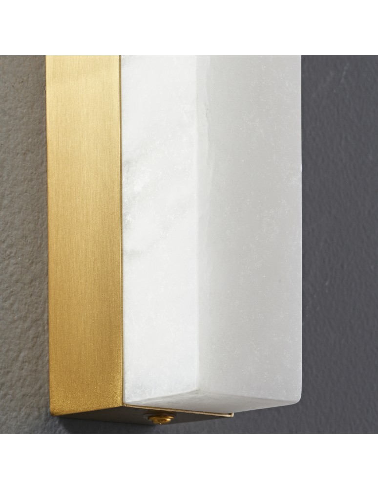 Step Into Design Lampa ścienna BLOCK biały marmur i mosiądz 40 cm ST-3390 Step Into Design Lampa ścienna BLOCK biały marmur i mosiądz 40 cm ST-3390