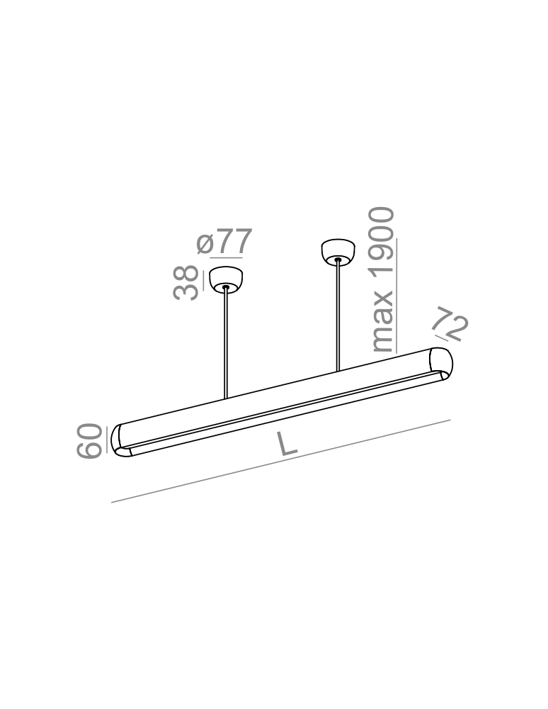 Aqform EQUILIBRA DIRECT LED Wisząca 120cm 17,5W 1150lm 50063