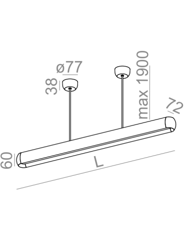 Aqform EQUILIBRA SOFT LED Wisząca 92cm 32W 1280lm 50050 - produkt 2