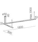 Lampy wiszące LED - Aqform LENS LINE Wisząca 180x89 LC 13,5W 1510lm 50468 - product 2