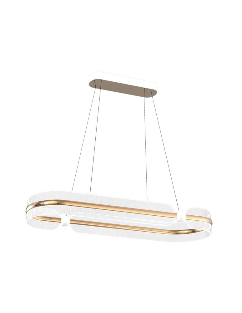 Italux Sopla Wisząca LED 56W 3900 lm 3000K (Ciepła biel) Złoty, biały PND-63728-56W-3K-GD