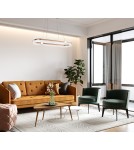 Lampy wiszące nad wyspę - Italux Sopla Wisząca LED 56W 3900 lm 3000K (Ciepła biel) Złoty, biały PND-63728-56W-3K-GD - product 2