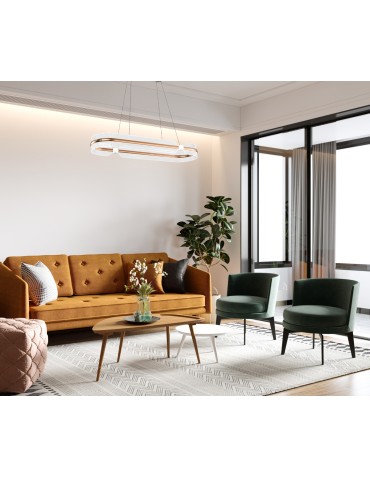 Italux Sopla Wisząca LED 56W 3900 lm 3000K (Ciepła biel) Złoty, biały PND-63728-56W-3K-GD - produkt 2