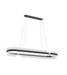 Lampy wiszące nad wyspę - Italux Sopla Wisząca LED 56W 3900 lm 3000K (Ciepła biel) Czarny, złoty PND-63728-56W-3K-BK-GD - product 1