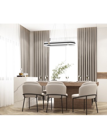 Italux Sopla Wisząca LED 56W 3900 lm 3000K (Ciepła biel) Czarny, złoty PND-63728-56W-3K-BK-GD - produkt 2