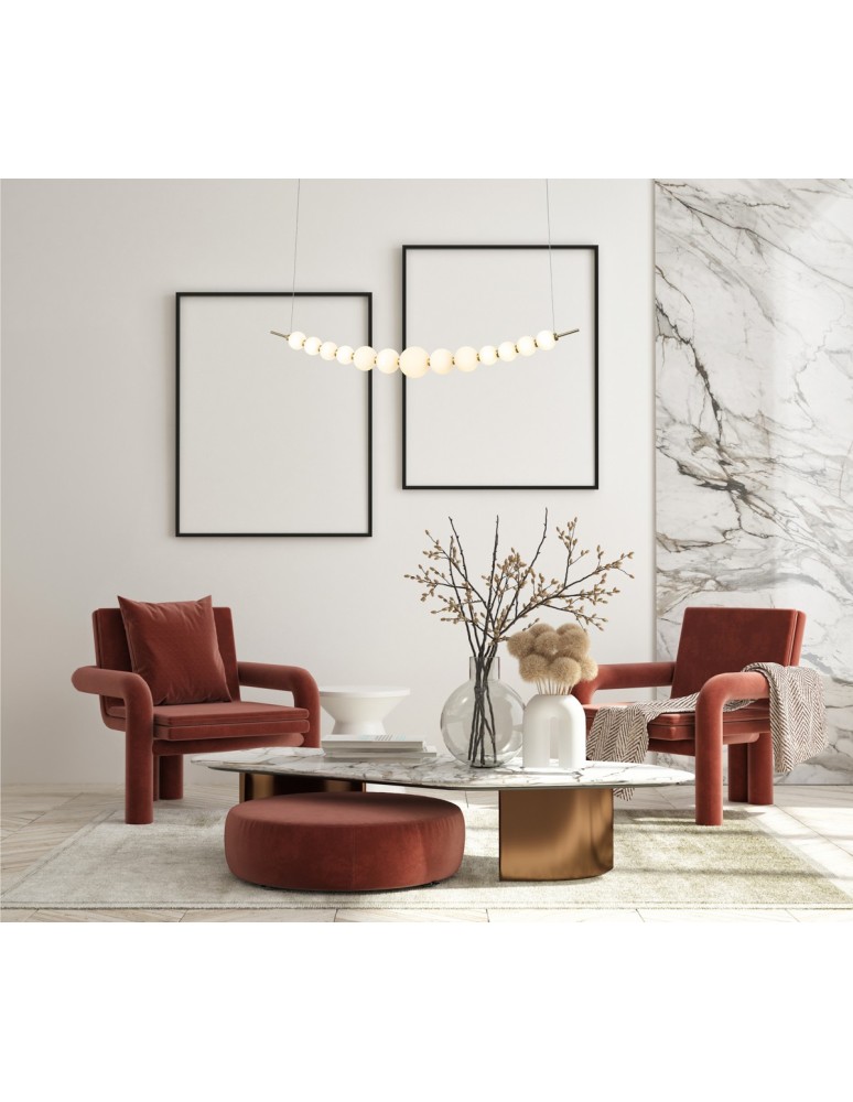 Lampy wiszące designerskie - Italux Ronza Wisząca LED 37W 3100 lm 3000K (Ciepła biel) Złoty PND-36472-37W-3K-GD - product kolory-swiatla.pl 2