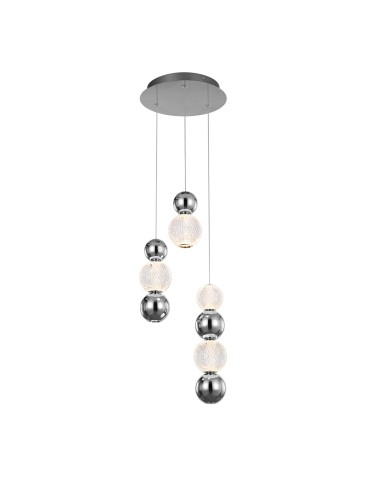 Italux Oter Wisząca 7xLED 21W 1300 lm 3000K (Ciepła biel) Chrom PND-83728-21W-3K-CH