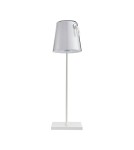 Lampy ogrodowe przenośne - Italux Ostap Stołowa przenośna LED 5W 300 lm 3000K + RGB IP54 Biały TB-2749-WH - product 1
